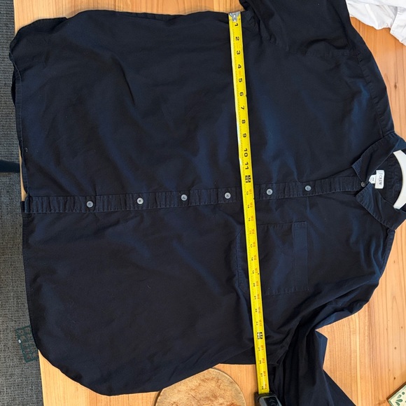 J. Crew 2 Shirt Bundle - 2X Black and White Cotton Tunic Button Down Shirts - Picture 4 of 10
